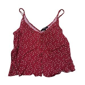Forever 21 Burgundy Polka Dot Camisole